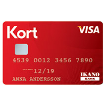 Ikano Bank Visa, 0 kr i årsavgift, kredit 1000 – 60 000 kr